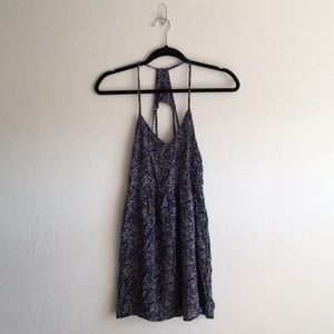 Floral Navy & White Mini Dress